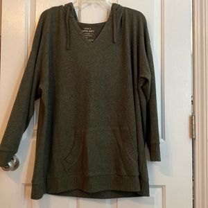 Torrid - Olive Green- Super Soft Plush Sweater Hoodie- 2